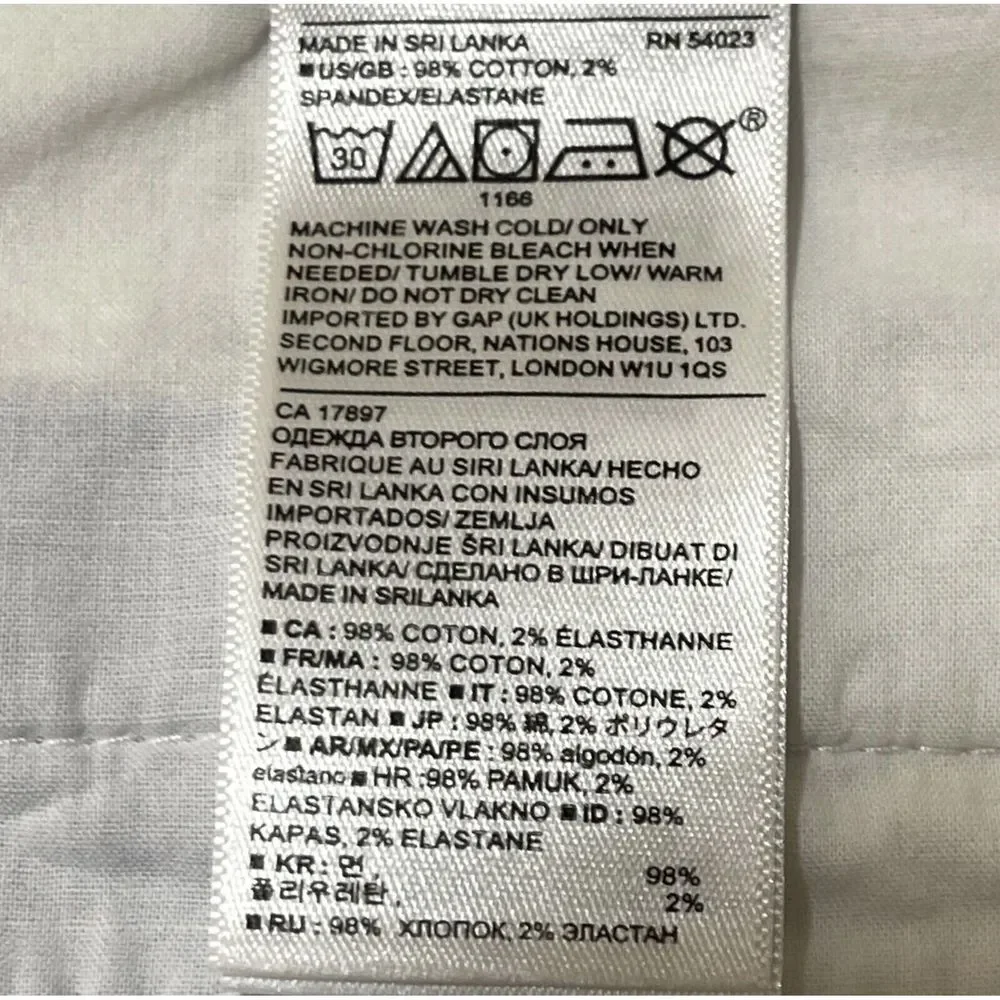 Banana Republic Womens Pants Size 8 Wide Leg Crop Striped Blue Ivory Stretch NEW - Picture 9 of 10